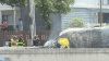 Accidente con una camioneta incendiada deja un muerto en autopista de San Antonio